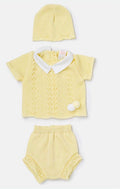 Luca – Vintage Yellow Knit Baby Set
