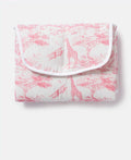 Portable Safari Toile Changing Mat – Pink & Blue Travel Changing Pad