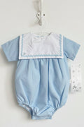 George – Classic Light Blue Baby Boy Romper