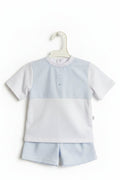 Charlie – Light Blue & White Baby Boy Short Set
