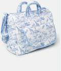 Elegant Safari Print Baby Travel Bag – Soft Blue, Pink & Neutral Tan