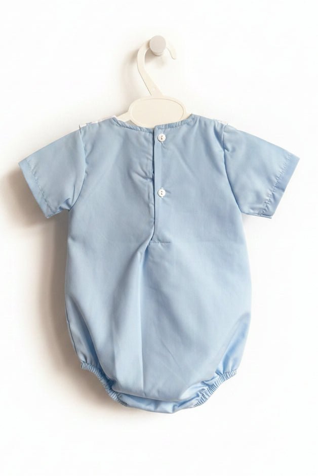 George – Classic Light Blue Baby Boy Romper